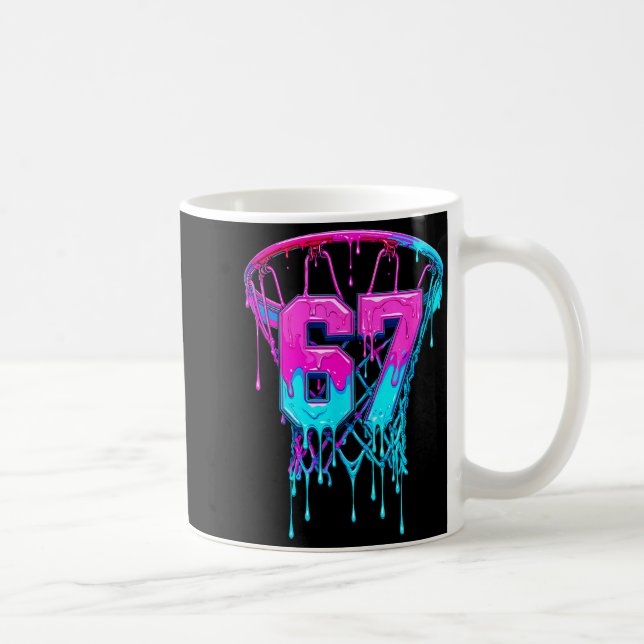 Caneca De Café 67 Basketball Drip Six Seven Funny  (Direita)