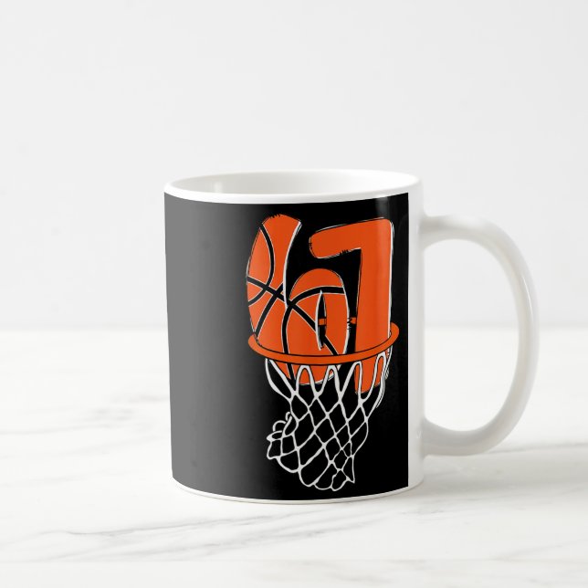 Caneca De Café 67 Basketball Six Seven 6 7 Meme Funny 67 Basketba (Direita)