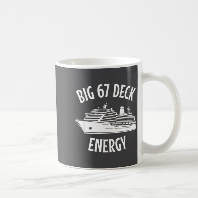 Caneca De Café 67 Big Six Seven Deck Energy Brain Rot Gen Alpha C (Direita)