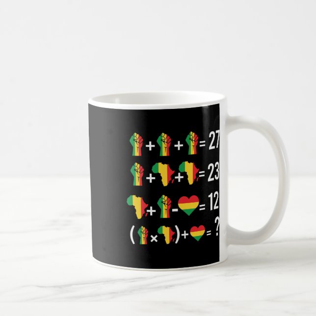 Caneca De Café 67 Black History Month Maps Hands Math Equation Te (Direita)