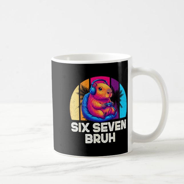 Caneca De Café 67 Capybara Funny Six Seven Bruh Capybara Video Ga (Direita)