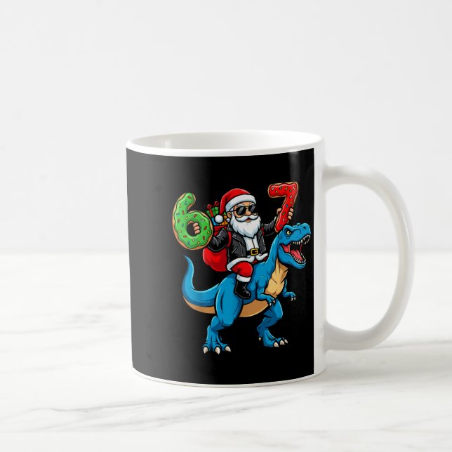 Caneca De Café 67 Christmas 6 7 Meme Funny Santa Six Seven Xmas B (Direita)