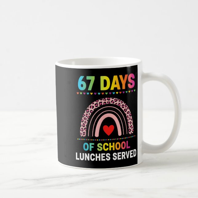 Caneca De Café 67 Dias De Almoços Escolares Servidos 6 7 Meme Arc (Direita)
