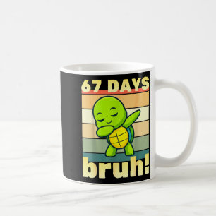 Caneca De Café 67 Dias De Escola Bruh Piada Meme Meninos Crianças