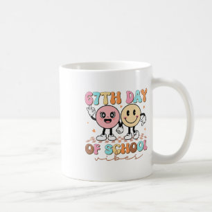 Caneca De Café 67 Dias De Escola Para Meninas Meninos Crianças Pr