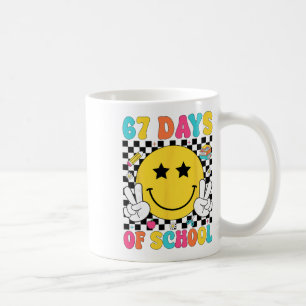 Caneca De Café 67 Dias De Escola Retro Sorriso Professor Crianças