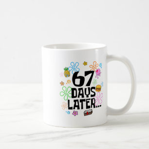 Caneca De Café 67 Dias Depois 67º Dia De Aula Professor Seis Sete