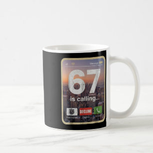 Caneca De Café 67 Está Ligando Piada Geração Z Gíria Meme Tela do