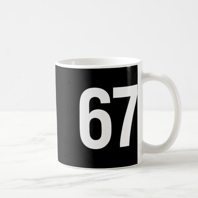 Caneca De Café 67 Estilo de Energia Aura Alpha Gen-z Meme  (Direita)