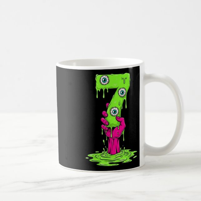Caneca De Café 67 Fantasia de Halloween Número 7 Sete Meme Engraç (Direita)