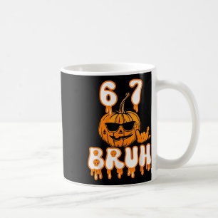 Caneca De Café 67 Fantasia de Meme de Halloween Brainrot Crianças