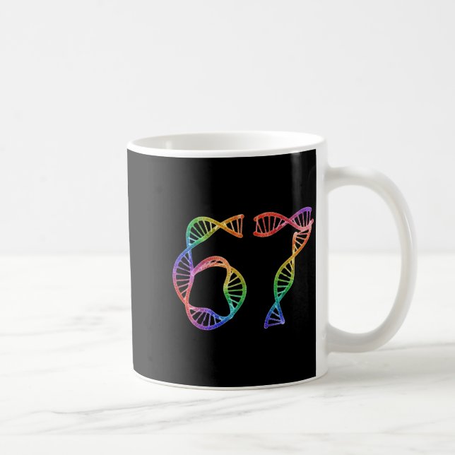 Caneca De Café 67 Funny Number Meme Dna Replication Molecular Bio (Direita)