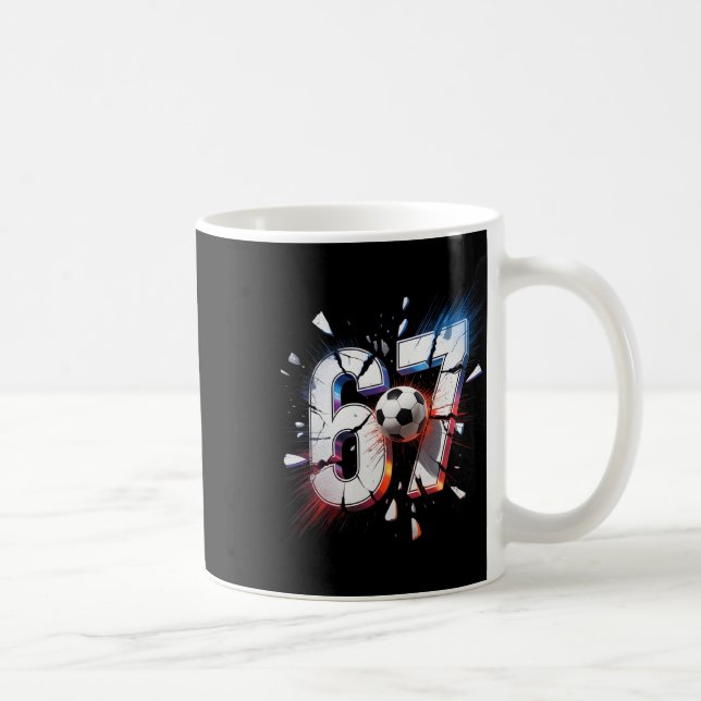 Caneca De Café 67 Futebol Seis Sete 6 7 Meme 67  (Direita)