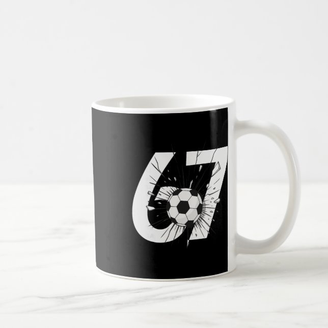 Caneca De Café 67 Futebol Seis Sete 6 7 Meme 67 _3  (Direita)