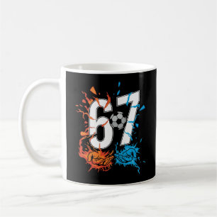Caneca De Café 67 Futebol Seis Sete Futebol 6 7 Crianças Meninos 