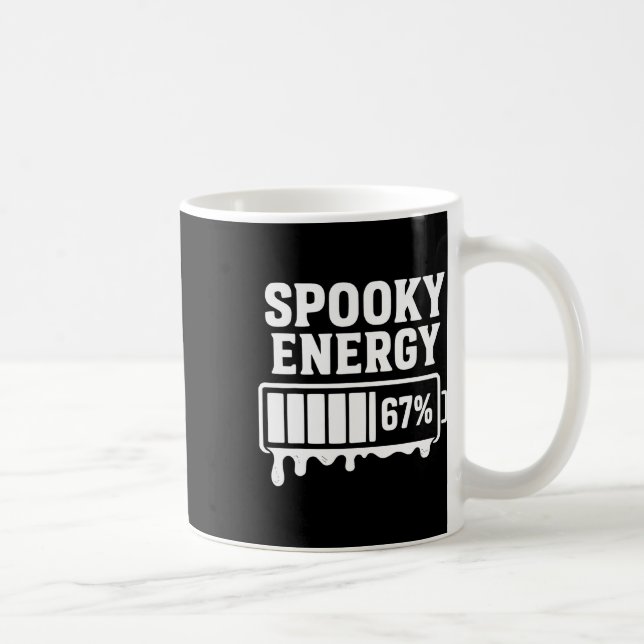Caneca De Café 67 Halloween Energias Assustadoras Memes Brainrot  (Direita)
