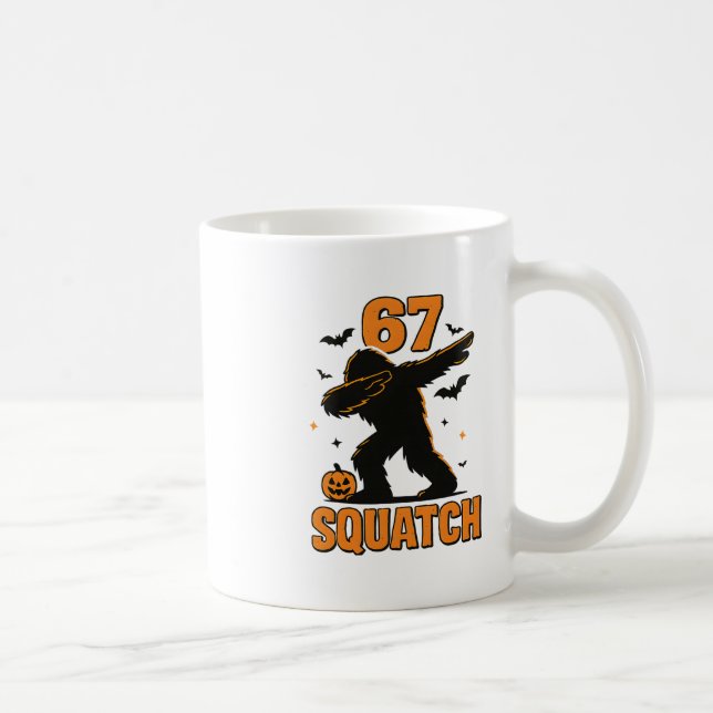 Caneca De Café 67 Halloween Pé Grande Seis Sete Sasquatch Brainro (Direita)