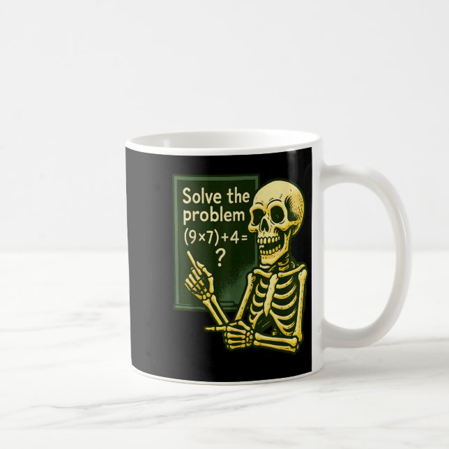 Caneca De Café 67 Matemática de Halloween Divertida Seis Sete Mem (Direita)