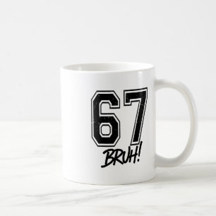 Caneca De Café 67 Meme Bruh Engraçado Seis Sete Geração Alpha 6 7