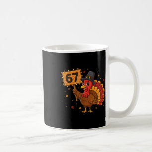 Caneca De Café 67 Meme de Ação de Graças Peru Divertido Six Seven