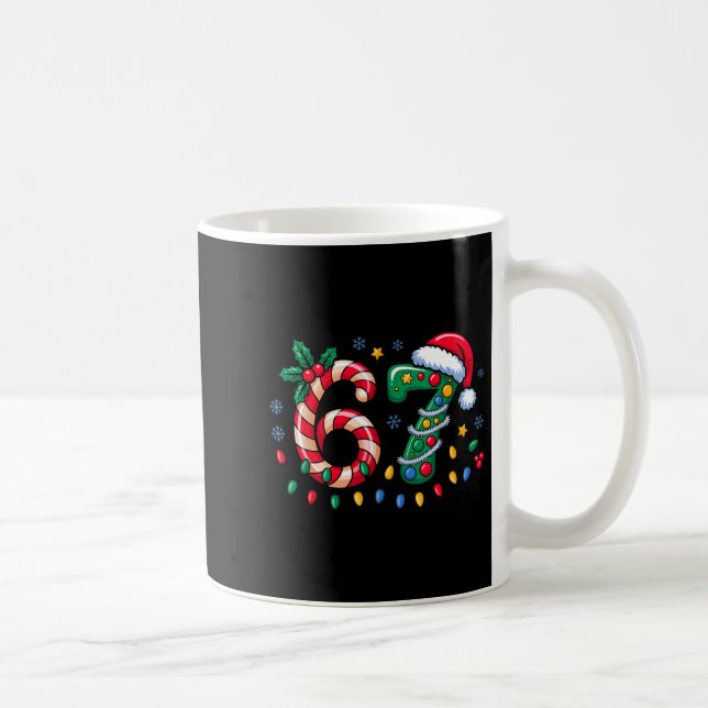 Caneca De Café 67 Meme de Natal Six Seven Xmas Engraçado Meninos  (Direita)