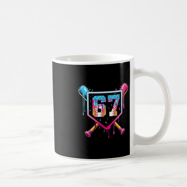 Caneca De Café 67 Meme de Sorvete Drip Engraçado Six Seven Geraçã (Direita)