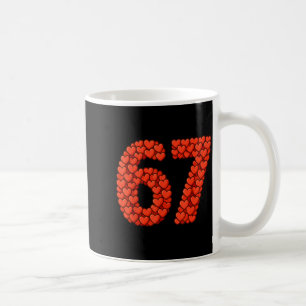 Caneca De Café 67 Meme Dia dos Namorados Seis Sete Corações Menin