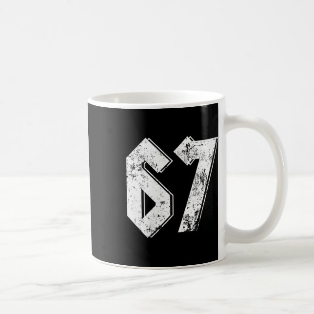 Caneca De Café 67 Meme Divertido Seis Sete Meme 6 7  (Direita)