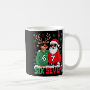 Caneca De Café 67 Meme Engraçado Natal Papai Noel Seis Sete