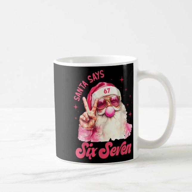 Caneca De Café 67 Meme Engraçado Seis Sete Natal 6-7 Meme Papai N (Direita)