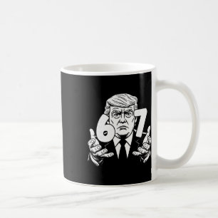 Caneca De Café 67 Meme Engraçado Trump 67 Mãos Meme Gíria 6 7 Mão