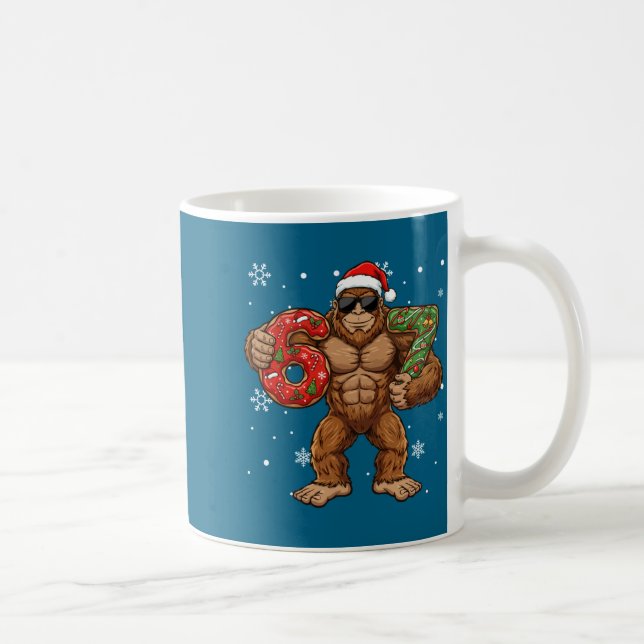 Caneca De Café 67 Meme Funny Big Foot Six Seven Christmas Xmas Sa (Direita)