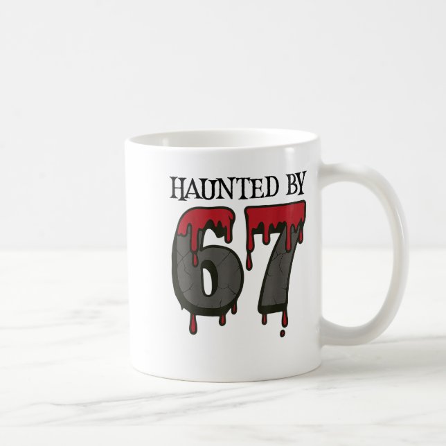 Caneca De Café 67 Meme Halloween Haunted Spooky - Six Seven Gen A (Direita)