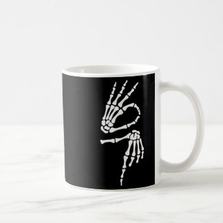 Caneca De Café 67 Meme Mão de Esqueleto 6 7 Halloween Seis Sete