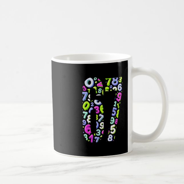Caneca De Café 67 Meme Oculto Tendendo Gen Z Alpha Seis Sete 6 7  (Direita)