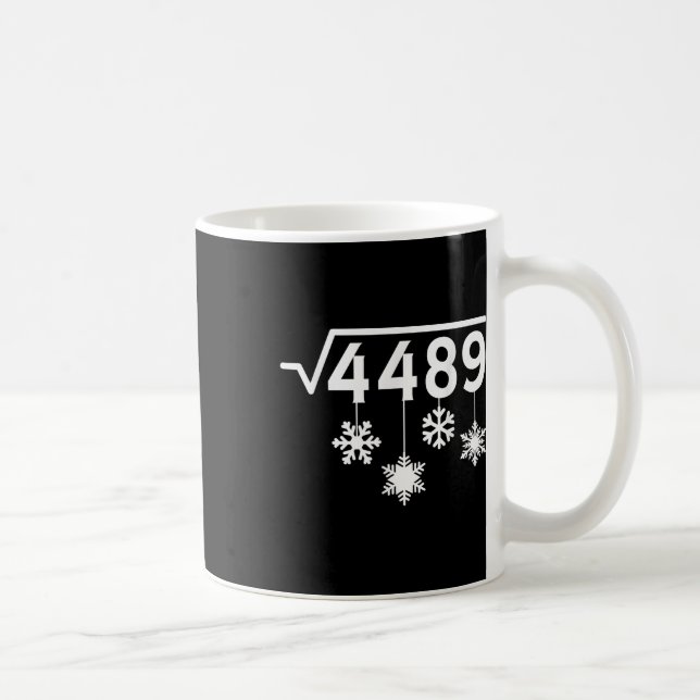 Caneca De Café 67 Meme Professor de Matemática Natal Flocos de Ne (Direita)