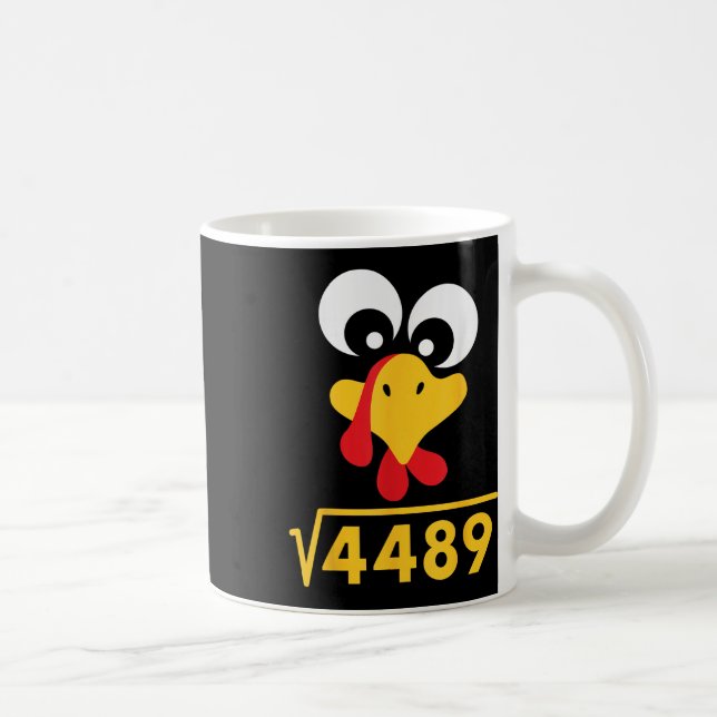 Caneca De Café 67 Meme Raiz Quadrada 4489 Peru Dia de Ação de Gra (Direita)