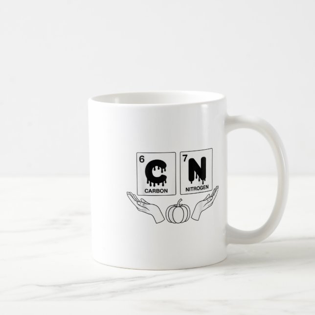 Caneca De Café 67 Meme Science Chemistry Funny Pumpkin Art Nerd J (Direita)