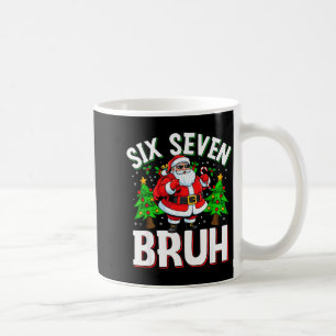 Caneca De Café 67 Meme Seis Sete Bruh Papai Noel Natal Divertido 
