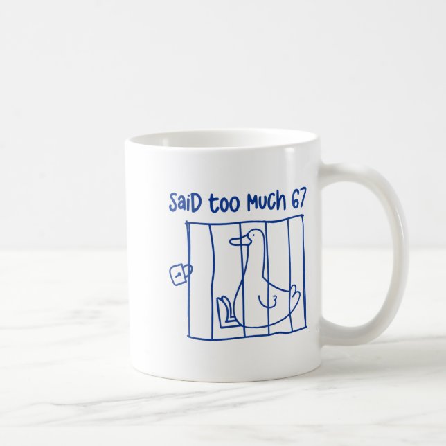 Caneca De Café 67 Meme Silly Goose 6-7 Divertido Seis Sete Disse  (Direita)