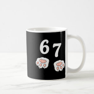 Caneca De Café 67 Meme Six Seven 6 7 Camisa Meme Gato Engraçado 6