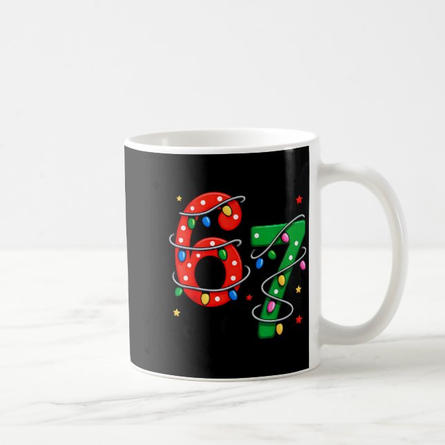 Caneca De Café 67 Meme Six Seven Funny Christmas Pajamas Boys Gir (Direita)