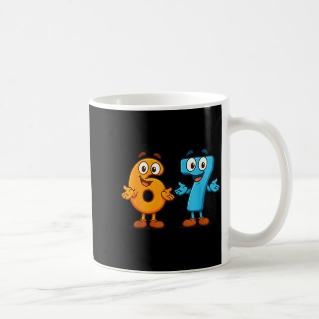 Caneca De Café 67 Meme Six Seven Kids Number Blocks Math Teacher  (Direita)