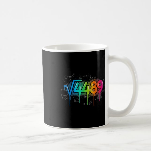 Caneca De Café 67 Meme Square Root 4489 Drip Six Seven Math Teach (Direita)