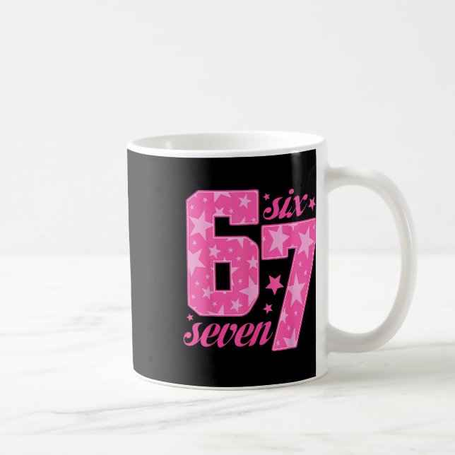 Caneca De Café 67 Menina Rosa Meme Engraçado  (Direita)