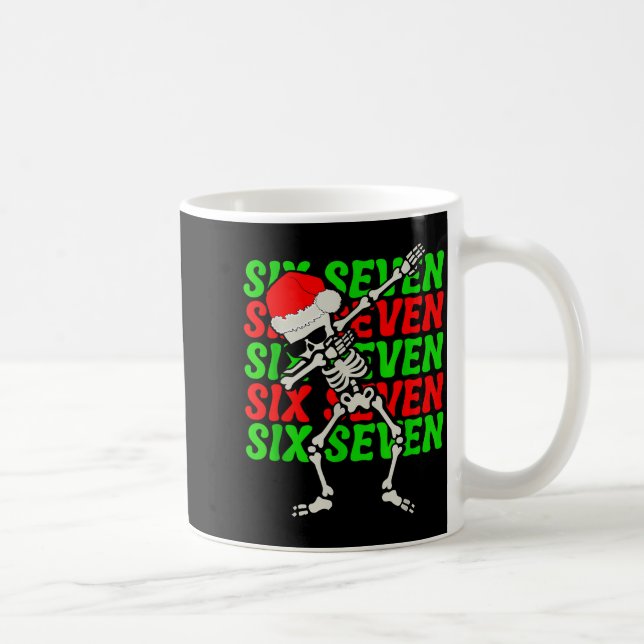 Caneca De Café 67 Natal Divertido Seis Sete Meme Brainrot Dabbing (Direita)