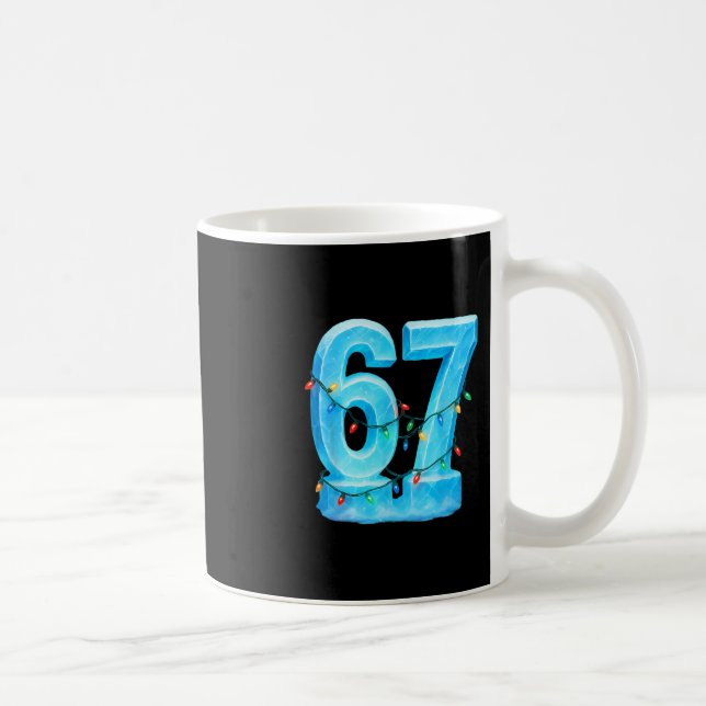 Caneca De Café 67 Natal Meme Gelo Festa Pijama 6 7  (Direita)