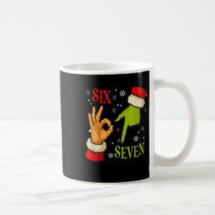 Caneca De Café 67 Natal Papai Noel Verde 6 7 Meme de Internet X
