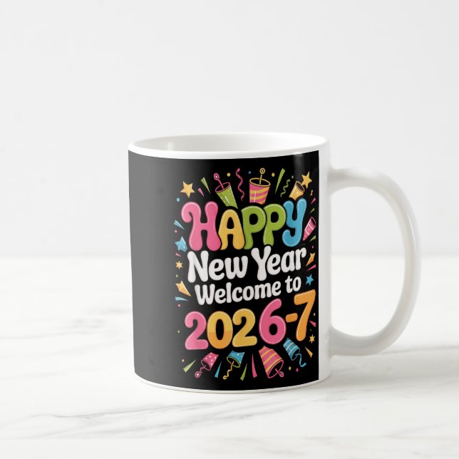 Caneca De Café 67 New Year's Eve - Happy New Year 2026-7 Funny 67 (Direita)