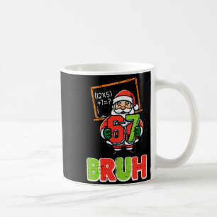 Caneca De Café 67 Papai Noel Bruh Natal Divertido 6 7 Meme Natal 
